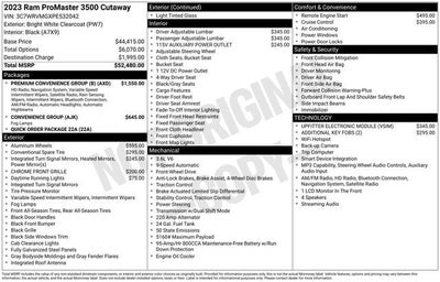 2023 RAM ProMaster Cutaway NA