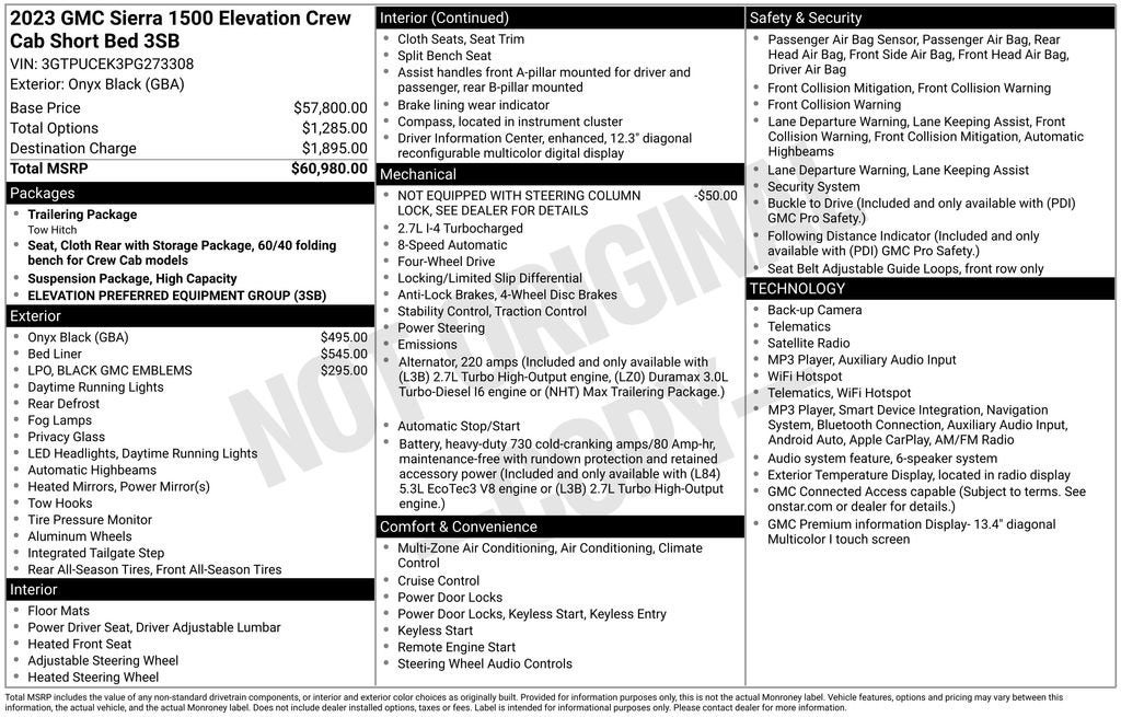 2023 GMC Sierra 1500 Elevation