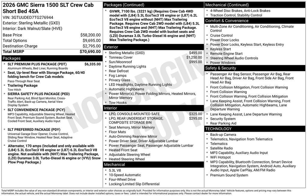 2026 GMC Sierra 1500 SLT
