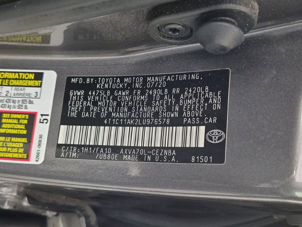 2020 Toyota Camry LE