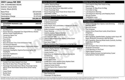 2021 Lexus NX 300 NX 300